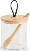 Pojemniki kuchenne - Zeller Słoik do przechowywania z łyżeczką i bambusową pokrywką 350 ml 8x8,5 cm 19565 - miniaturka - grafika 1