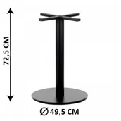 Inne meble biurowe - Stema SH Podstawa stolika SH-5001-7/B, fi 49,5 cm, wysokość 72,5 cm (stelaż stolika), kolor czarny SH-5001-7/B - miniaturka - grafika 1