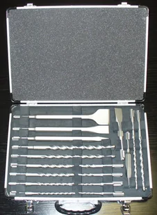 MAKITA D-19180 17 elementów - Zestaw dłut i wierteł skrzynka aluminium - Wiertła - miniaturka - grafika 5