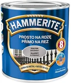 Farby do metalu - Hammerite Farba do metalu Prosto Na Rdzę połysk srebrny 0 25 l - miniaturka - grafika 1