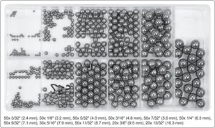YATO ZESTAW KULEK STALOWYCH 470 SZT - Pozostałe wyposażenie warsztatu - miniaturka - grafika 4
