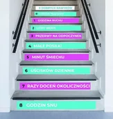 Pomoce naukowe - Naklejki na schody: 9 dobrych nawyków ES092 - miniaturka - grafika 1