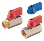 Zawory i kraniki - Ferro Zawór kulowy mini nakrętno-wkrętny 3/8 KRN101 - miniaturka - grafika 1