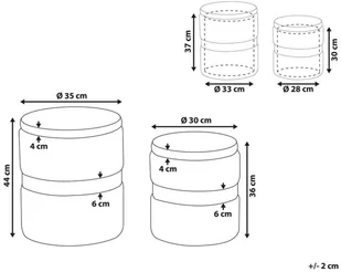 Beliani Zestaw 2 pufów ze schowkiem welurowy niebieski DORIS - Taborety i hokery - miniaturka - grafika 8