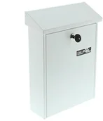 Skrzynki na listy - Burg Wächter Burg-Wächter skrzynka na listy, z aufklappbarem deszczem daszek, A4 składowanych formacie, stal ocynkowana, Daily 5861 E, żelazko, biały - miniaturka - grafika 1