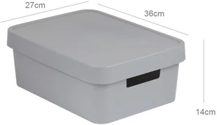 Curver Pojemnik z przykrywką Infinity, szary, 11 l - Pojemniki na zabawki - miniaturka - grafika 3