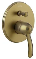 Baterie wannowe i prysznicowe - Tres Clasic podtynkowa wannowo-natryskowa stare złoto mat 24218001LM - miniaturka - grafika 1