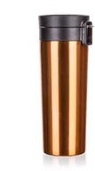 Kubki termiczne - Banquet kubek podróżny o podwójnych ściankach ARCUS 450 ml miedziany - miniaturka - grafika 1