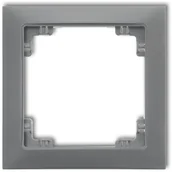 Klawisze i ramki - Karlik Deco Soft szary mat ramka 1-krotna 27DRSO-1 27DRSO-1 - miniaturka - grafika 1