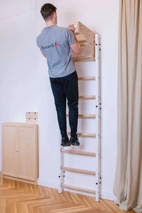 BenchK BenchK 310W Drabinka gimnastyczna z drewnianym drążkiem BenchK-37118-0 - Wyposażenie sportowe i gimnastyczne - miniaturka - grafika 3