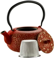 Czajniki na gaz - Marco Polo SJ Czajnik Żeliwny Z Zaparzaczem Hearts Czerwony 1 L Wh - miniaturka - grafika 1