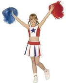 Stroje karnawałowe - Widmann Cheerleader  kostium dziecięcy, 140 CS803814/140 - miniaturka - grafika 1