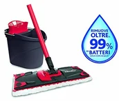 Akcesoria do odkurzaczy - Vileda System Supermocio Revolution 133493 do systemu z płytą podłogową wiadro i wykrętakiem ze środkiem do czyszczenia mikrofibry 133493 - miniaturka - grafika 1