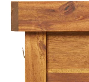 vidaXL Stół ogrodniczy z cynkowym blatem, lite drewno akacjowe - Stoły ogrodowe - miniaturka - grafika 6