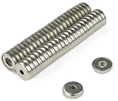 Dekoracje domu - first4magnetsTM first4magnets f4mb14 N42 magnesów neodymowych wyciągnąć garnków, 5,2 kg, opakowanie z 50  50 °C/otwór, metalowy, srebrny, o średnicy 14 MM X grubość 3,6 MM X 3 MM F4MB14-50 - miniaturka - grafika 1