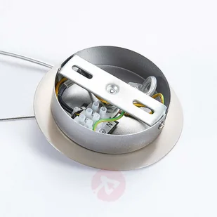 Lampenwelt com Szklana lampa wisząca Ginevra, okrągła, 38 cm - Lampy sufitowe - miniaturka - grafika 4