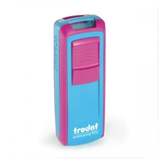 Trodat Pieczątka 9512 POCKED PRINTY różowo turkusowa - poduszka czarna 47x18mm /TRE_9512ROTRWCA/ UN369-13 - Pieczątki - miniaturka - grafika 2