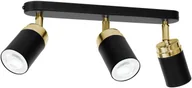 Lampy sufitowe - Luminex Spot Reno black/gold 3 5165 - miniaturka - grafika 1