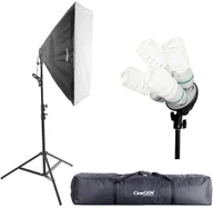 Inne akcesoria studyjne - CineGEN Lampa światła stałego SOFTBOX 60X90 4x 65W 230cm + torba CGSS-69682 - miniaturka - grafika 1