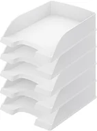 Półki łazienkowe - Leitz Plus kuwety na dokumenty, wysokość 7 cm, zestaw 5 sztuk, biały 52270201 - miniaturka - grafika 1