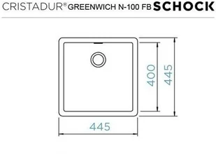 Schock GREENWICH N-100 FB Silverstone - Zlewozmywaki - miniaturka - grafika 3