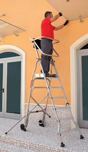 Faraone 996 99675035 Drabina magazynowa 4 stopniowa wysokość robocza 2,76m) 75035-uniw - Drabiny - miniaturka - grafika 8