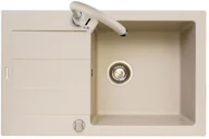 Zlewozmywaki - Pyramis SENAR 2 PLUS beżowy - miniaturka - grafika 1