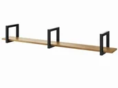 Półki do salonu - S&w Design Półka wisząca Industrial Loft D1 160-200cm Metal i Dąb PW10002020DR - miniaturka - grafika 1