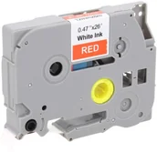 Etykiety do drukarek - Brother Zamiennik taśmy TZE-435 12mm czerwona/biały - miniaturka - grafika 1