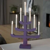 Świeczniki - Konstsmide Świecznik Charis, fioletowy - miniaturka - grafika 1