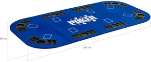 MAKSTOR.pl NIEBIESKI BLAT STÓŁ DO POKERA 160x80 POKER KASYNO 2003013 (20030132) - Zestawy do pokera - miniaturka - grafika 3