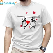 Gadżety dla niej i dla niego - - Zakochane owieczki damska lub męska koszulka z nadrukiem - miniaturka - grafika 1