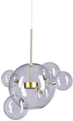 Lampy sufitowe - Step into design Lampa wisząca BUBBLES 5+1 LED transparentno-złota ST-0801-5+1 - Step into design - miniaturka - grafika 1