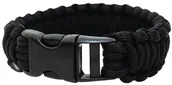 Survival - akcesoria - BCB Bransoletka Paracord 9 cali Black (CM073B) - miniaturka - grafika 1