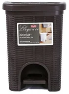 Kosze na śmieci - Stefanplast Stefan Plast 30102 kosz na śmieci, o wyglądzie rattan z tworzywa sztucznego, 20,5 x 20,5 x 28 cm 30102 - miniaturka - grafika 1