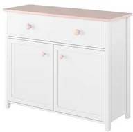 Biurka dla dzieci - Komoda LUNA LN-05 Biały + Różowy LN5BR - miniaturka - grafika 1