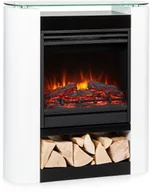 Kominki elektryczne - Klarstein Klarstein Studio 5 Arc kominek  elektryczny 1800 W płomienie LED grzejnik elektryczny/wentylator pilot FP6-Studio5ArcSmartB - miniaturka - grafika 1