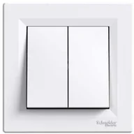 Wyłączniki światła i elektryczne - Schneider Asfora łącznik świecznikowy z ramką biały EPH0300121 - miniaturka - grafika 1