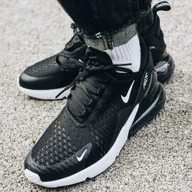 Buty dla dziewczynek - Nike Nike Air Max 270 (GS) Młodzieżowe Czarne (943345-001)" unisex Czarny 943345-001 - miniaturka - grafika 1