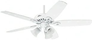 Hunter 50560 wentylator sufitowy Builder Plus skrzydła z lampką, biały, 132 cm 50560 - Wentylatory sufitowe - miniaturka - grafika 2