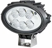 Oświetlenie warsztatowe - Hella 1GA 996 761-111 reflektor roboczy  Owalny 100 Compact  LED  12 V/24 V  1850 lm  mocowanie pałąkowe  wiszący/stojący  szerokie oświetlenie, czarny - miniaturka - grafika 1