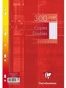 Notesy i bloczki - Clairefontaine A4 Seyes linie uniwersalnymi dziurami podwójnych arkuszy  biały (Pack, 150 arkuszy,) 14711C - miniaturka - grafika 1