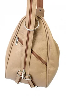 ELKOR (PL) Plecak Skórzany ELKOR (PL) Jowita De Luxe Skóra Naturalna Licowa CAPPUCINO - Torebki damskie - miniaturka - grafika 8