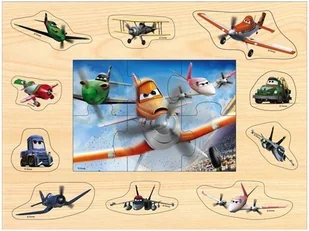 Brimarex Sp. z o.o. Układanka drewniana z pinezkami Samoloty - Układanki dla dzieci - miniaturka - grafika 2