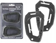 Sprzęt wspinaczkowy - Karabińczyk Taktyczny Karabinek Molle Czarny 2 szt - miniaturka - grafika 1