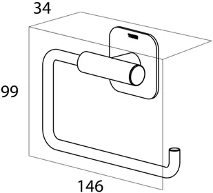 Tiger Uchwyt na papier toaletowy Colar, chromowy, 1314030346 Coram - Stojaki i wieszaki na papier toaletowy - miniaturka - grafika 5