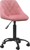 Fotele i krzesła biurowe - vidaXL Krzesło biurowe Krzesło biurowe różowe obite aksamitem - miniaturka - grafika 1