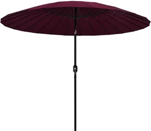 vidaXL Parasol ogrodowy na słupku aluminiowym, 270 cm, bordowy vidaXL - Parasole ogrodowe - miniaturka - grafika 8