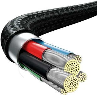 Baseus Kabel 3w1 Rapid Series USB-C do micro USB Lightning USB-C PD 20W 1.5m Czarny CAMLT-SC01 - Kable USB - miniaturka - grafika 7