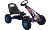 Jeździki dla dzieci - Import LEANToys Gokart Niebieski A-15 Pompowane Koła 202 - miniaturka - grafika 1